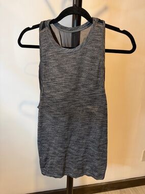 Lululemon athletica Black and Gray Athletic Tank with built sports bra.